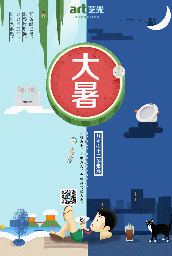 大暑，大暑，熱氣尤大也